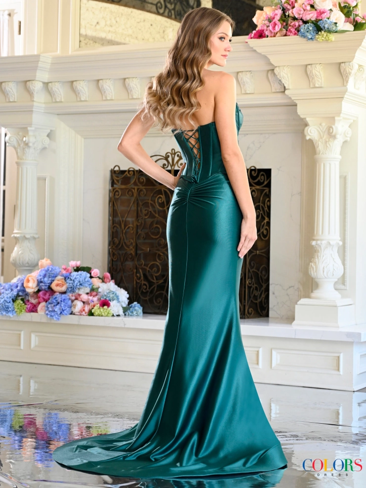 Colors Dress Style #4138 #5 default Emerald backface vertical picture