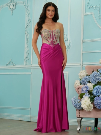 Colors Dress 4142 #1 Fuchsia frontface vertical thumbnail
