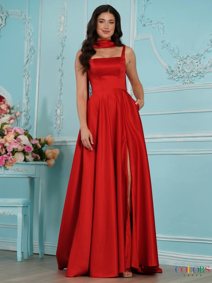 Colors Dress Style #4157 #1 Red frontface vertical picture