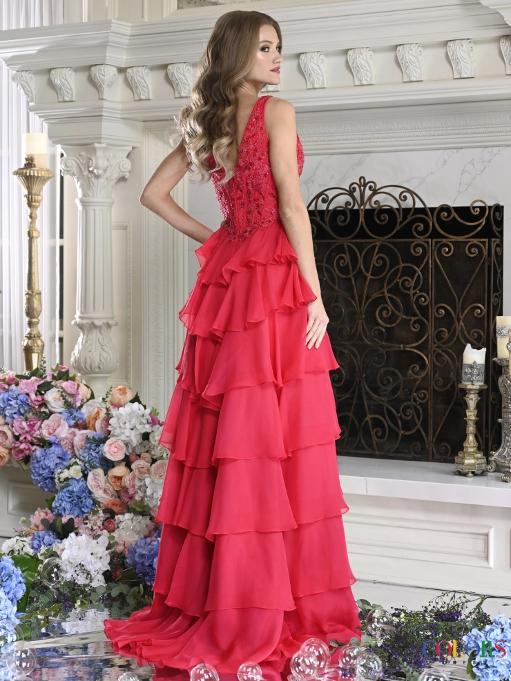 Colors Dress Style #4177 #2 default Watermelon backface vertical picture