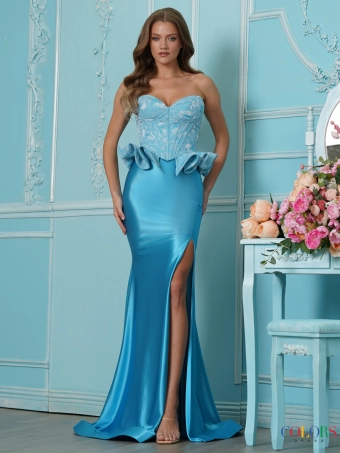 Colors Dress 4181 #1 Turquoise frontface vertical thumbnail