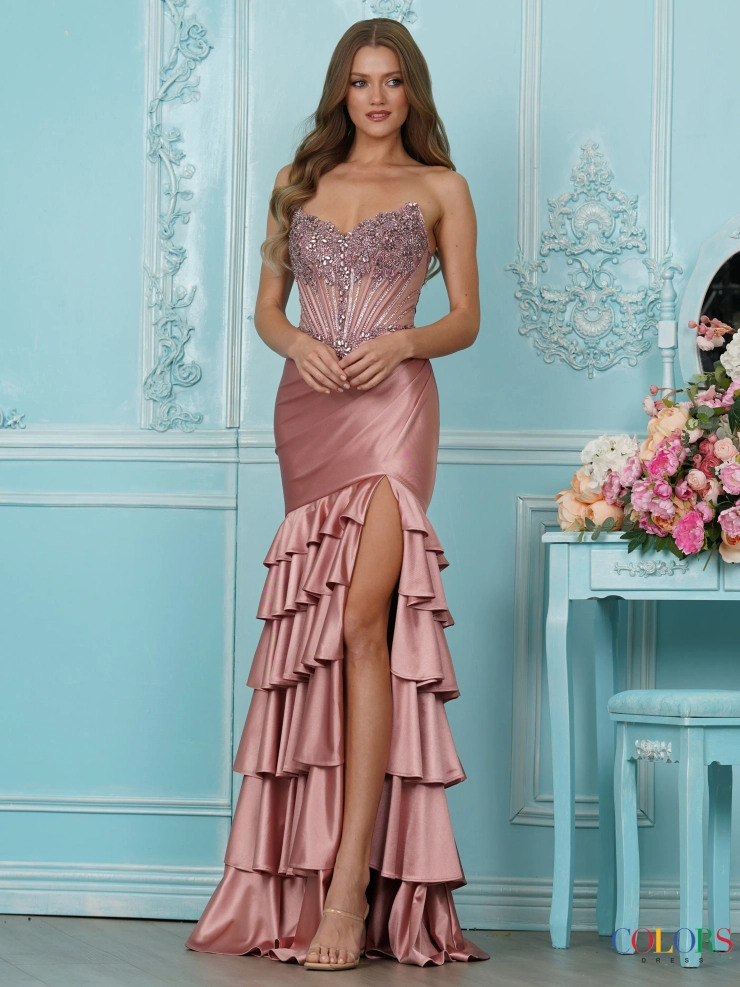 Colors Dress Style #4185 #0 default Rose Gold frontface vertical picture
