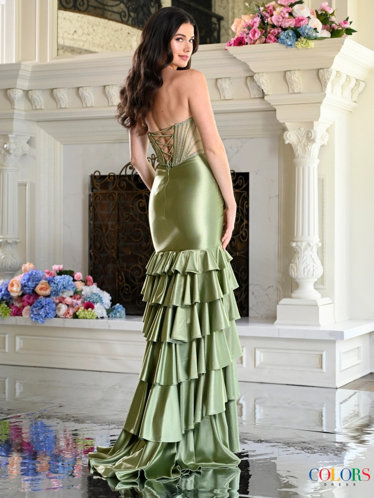 Colors Dress Style #4185 #2 default Sage backface vertical picture