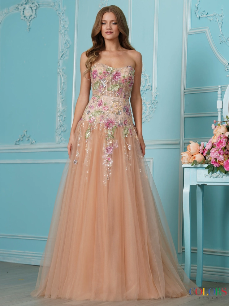 Colors Dress Style #4199 #1 Champagne frontface vertical picture