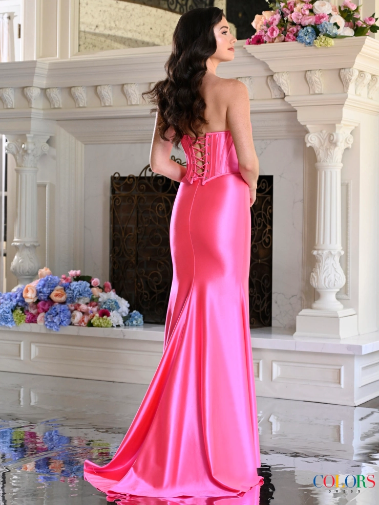 Colors Dress Style #4208 #2 default Hot Pink backface vertical picture