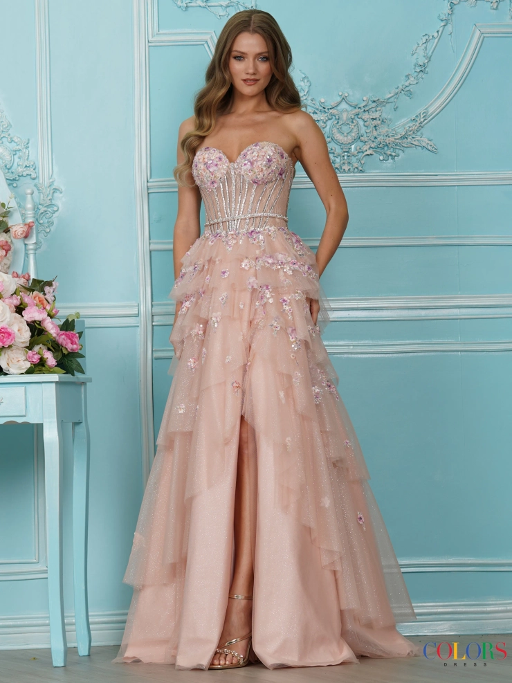 Colors Dress Style #4209 #1 Blush frontface vertical picture