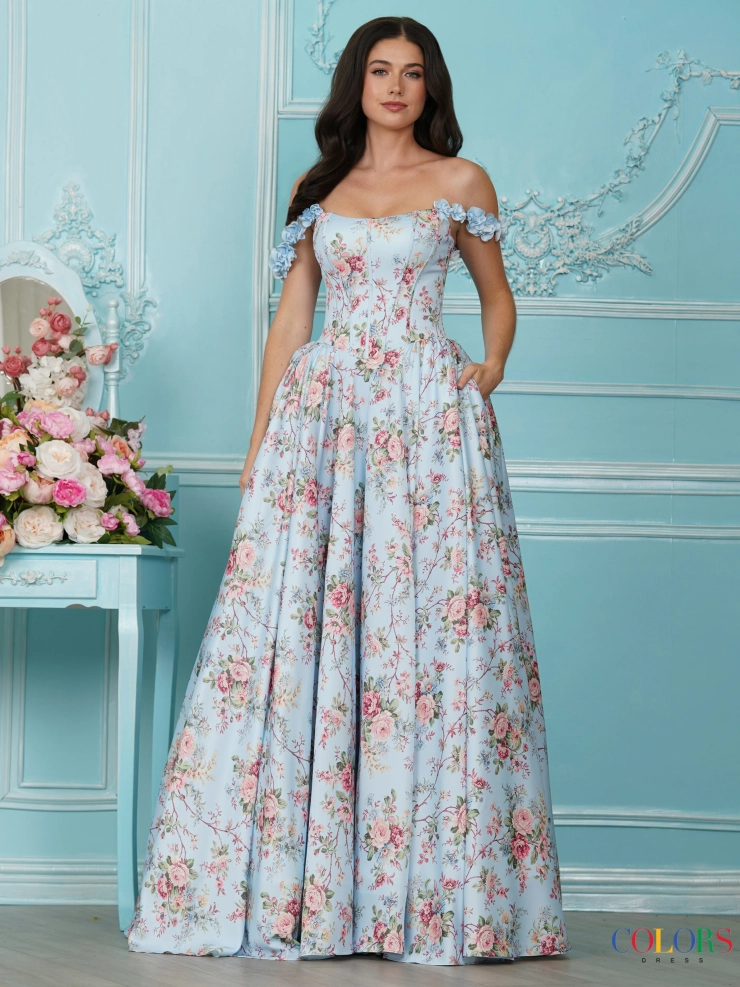 Colors Dress Style #4214 #0 default Blue frontface vertical picture
