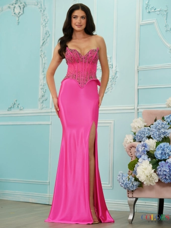 Colors Dress 4231 #2 Hot Pink frontface vertical thumbnail
