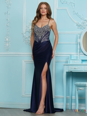 Colors Dress 4242 #1 Navy frontface vertical thumbnail