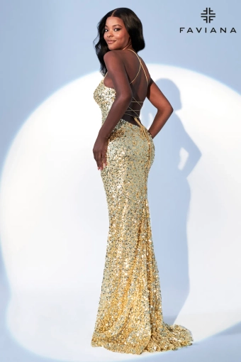 Faviana Prom Dresses Style #11033 #16 Gold backface vertical thumbnail