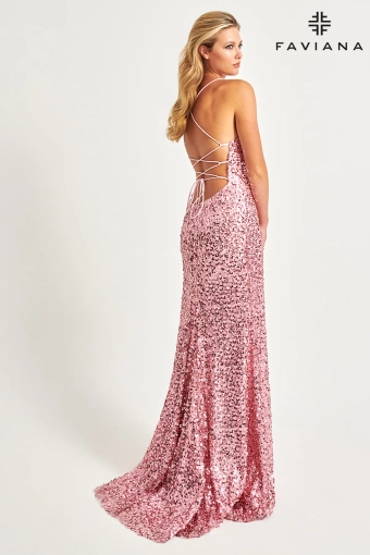 Faviana Prom Dresses Style #11033 #14 Light Pink backface vertical thumbnail