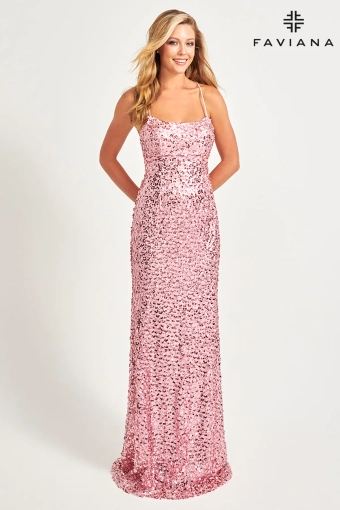 Faviana Prom Dresses Style #11033 #5 Light Pink frontface vertical thumbnail