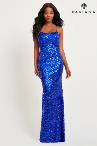 Faviana Prom Dresses Style #11033 #1 Royal frontface vertical thumbnail