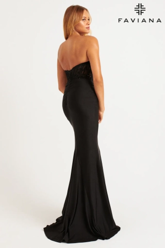 Faviana Prom Dresses Style #11081 #8 Black backface vertical thumbnail