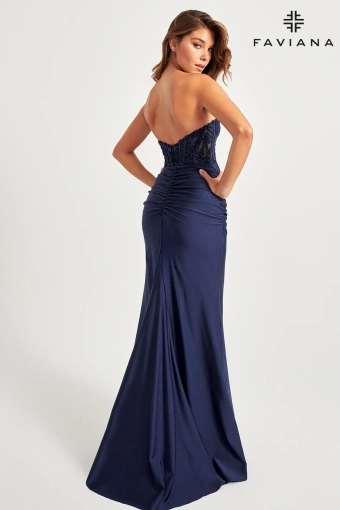 Faviana Prom Dresses Style #11081 #9 Navy backface vertical thumbnail