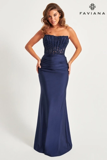 Faviana Style #11081 $2 Navy frontface vertical thumbnail