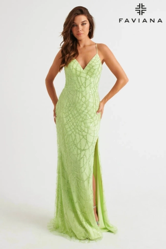 Faviana Prom Dresses Style #11084 #1 Celery frontface vertical thumbnail