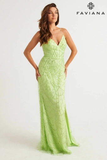 Faviana Prom Dresses Style #11084 #5 Celery frontface vertical thumbnail