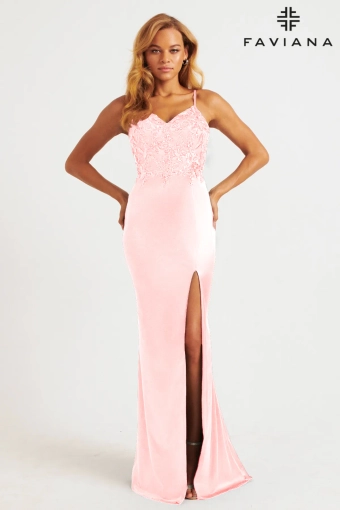 Faviana Prom Dresses Style #11200 #4 Light Pink frontface vertical thumbnail