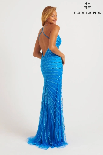 Faviana Prom Dresses Style #11242 #6 Electric Blue backface vertical thumbnail