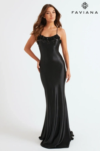 Faviana Prom Dresses Style #11249 #1 Black frontface vertical thumbnail