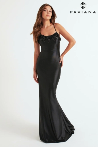 Faviana Prom Dresses Style #11249 #2 Black frontface vertical thumbnail