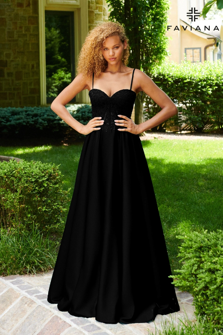 Faviana Style #11259 #1 Black frontface vertical picture