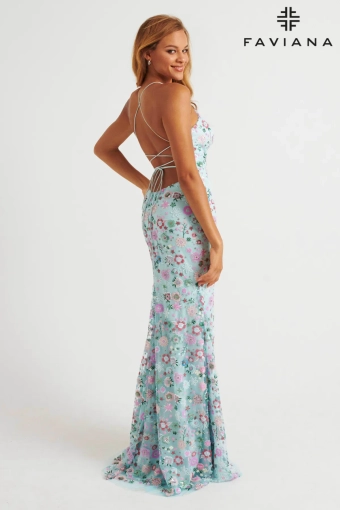 Faviana Prom Dresses Style #11263 #13 Light Blue backface vertical thumbnail