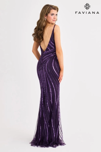 Faviana Prom Dresses Style #11412 #7 Purple Amethyst backface vertical thumbnail