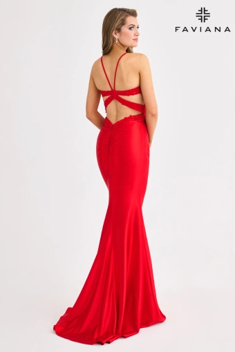 Faviana Prom Dresses Style #11414 #9 Red backface vertical thumbnail