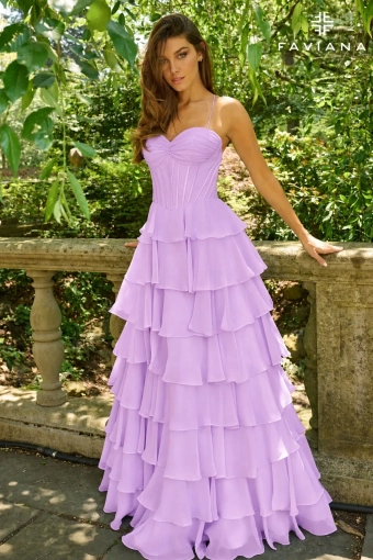 Faviana Prom Dresses Style #11420 #1 Bright Lilac frontface vertical thumbnail