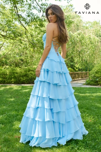 Faviana Prom Dresses Style #11420 #10 Sky backface vertical thumbnail
