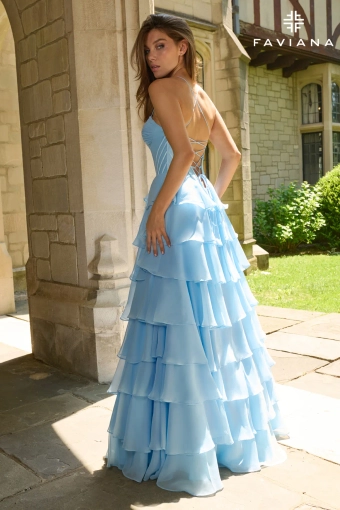 Faviana Prom Dresses Style #11420E #4 Sky backface vertical thumbnail