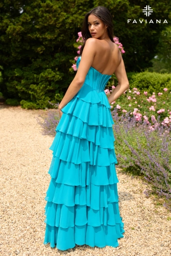 Faviana Prom Dresses Style #11436 #7 Aqua backface vertical thumbnail