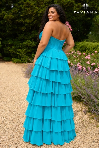 Faviana Prom Dresses Style #11436E #4 default Aqua backface vertical thumbnail