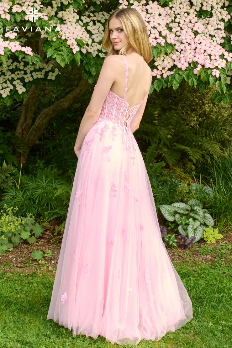 Faviana Style #11437 #7 Cotton Candy Pink backface vertical picture