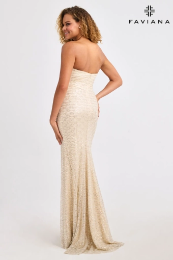 Faviana Prom Dresses Style #11446 #6 Champagne backface vertical thumbnail