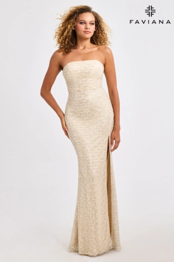 Faviana Prom Dresses Style #11446 #3 Champagne frontface vertical thumbnail