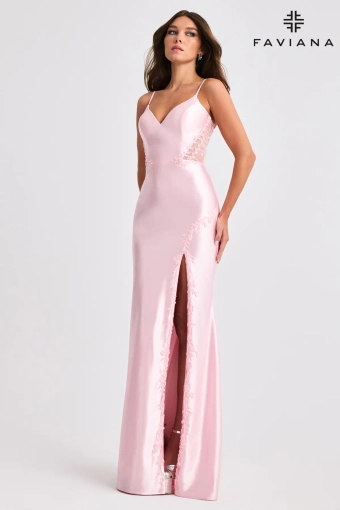 Faviana Prom Dresses Style #11466 #3 Light Pink frontface vertical thumbnail