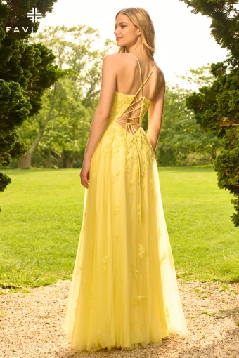 Faviana Prom Dresses Style #11473 #4 Light Yellow backface vertical thumbnail
