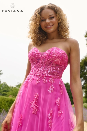 Faviana Prom Dresses Style #11474 #8 Bubblegum Pink frontface vertical cropped thumbnail