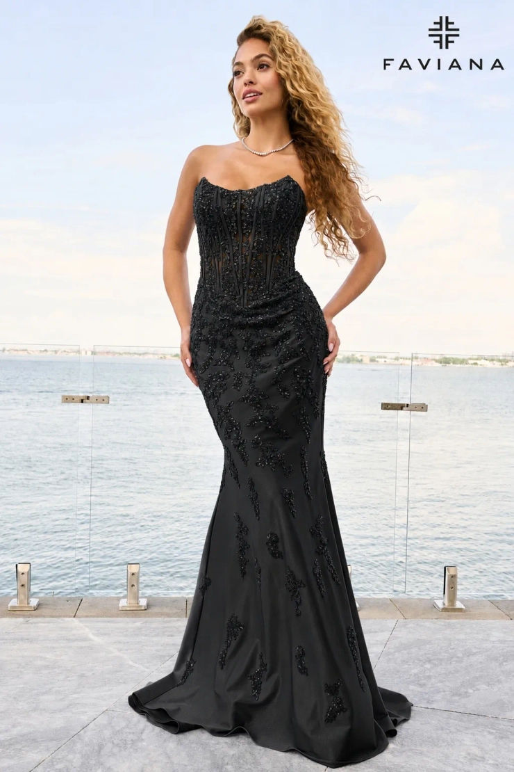 Faviana Style #11600 #1 Black frontface vertical picture