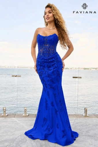 Faviana Prom Dresses Style #11600 #5 Royal frontface vertical thumbnail