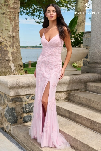 Faviana Prom Dresses Style #11601 #1 Light Pink frontface vertical thumbnail