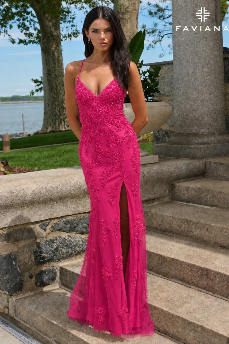 Faviana Style #11601 #1 Raspberry frontface vertical picture