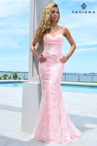 Faviana Prom Dresses Style #11604 #0 default Light Pink frontface vertical thumbnail