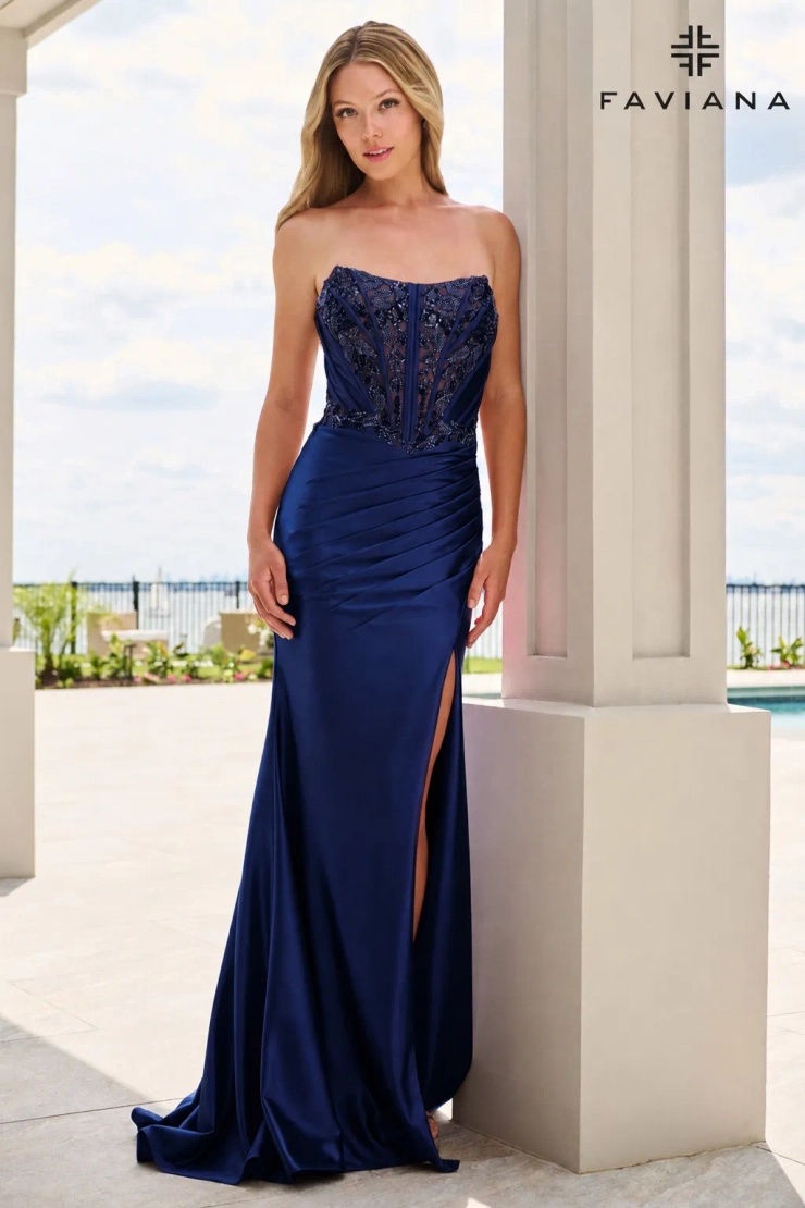 Faviana Style #11606 #1 Navy frontface vertical picture