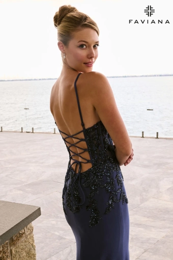 Faviana Prom Dresses Style #11608 #6 Navy backface vertical cropped thumbnail