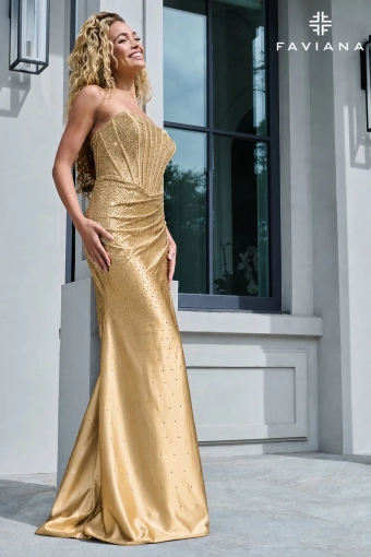 Faviana Prom Dresses Style #11613 #3 Gold frontface vertical thumbnail