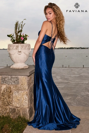 Faviana Prom Dresses Style #11621 #7 Navy backface vertical thumbnail